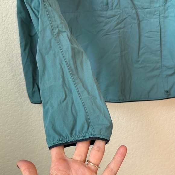 Mountain Hardwear Long Sleeve Top Hooded Quarter Zip Up Blue Green size XS - Picture 3 of 8